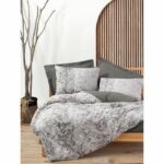 Bedding set - 1 duvet cover 220 x 240 cm + 2 pillowcases 60 x 60 cm - 100% cotton - Brown