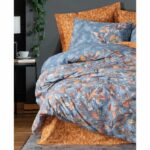 Bedding set - 1 duvet cover 220 x 240 cm + 2 pillowcases 60 x 60 cm - 100% cotton - Mustard - Image 3