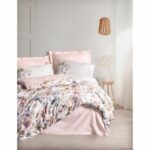 Bedding set - 1 duvet cover 220 x 240 cm + 2 pillowcases 60 x 60 cm - 100% cotton satin - Powder