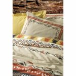 Bedding set - 1 duvet cover 220 x 240 cm + 2 pillowcases 60 x 60 cm - 100% cotton - Mustard - Image 2