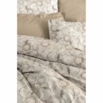 Bedding set - 1 duvet cover 220 x 240 cm + 2 pillowcases 60 x 60 cm - 100% cotton - Beige - Image 2