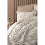 Bedding set - 1 duvet cover 220 x 240 cm + 2 pillowcases 60 x 60 cm - 100% cotton - Beige - Image 3