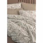 Bedding set - 1 duvet cover 220 x 240 cm + 2 pillowcases 60 x 60 cm - 100% cotton - Beige - Image 4