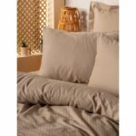 Bedding set - 1 duvet cover 220 x 240 cm + 2 pillowcases 60 x 60 cm - 100% cotton - Mink - Image 2