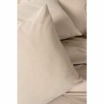 Bedding set - 1 duvet cover 220 x 240 cm + 2 pillowcases 60 x 60 cm - 100% cotton - Beige - Image 2