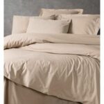 Bedding set - 1 duvet cover 220 x 240 cm + 2 pillowcases 60 x 60 cm - 100% cotton - Beige - Image 4