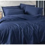 Bedding set - 1 duvet cover 220 x 240 cm + 2 pillowcases 60 x 60 cm - 100% cotton - Blue - Image 4