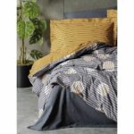 Bedding set - 1 duvet cover 220 x 240 cm + 2 pillowcases 60 x 60 cm - 100% cotton - Grey - Image 3