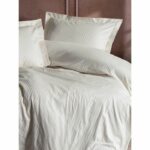 Bedding set - 1 duvet cover 220 x 240 cm + 2 pillowcases 60 x 60 cm - 100% cotton satin - Ecru - Image 4