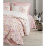 Bedding set - 1 duvet cover 220 x 240 cm + 2 pillowcases 60 x 60 cm - 100% cotton - Pink - Image 3