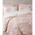 Bedding set - 1 duvet cover 220 x 240 cm + 2 pillowcases 60 x 60 cm - 100% cotton - Pink - Image 4