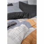 Bedding set - 1 duvet cover 220 x 240 cm + 2 pillowcases 60 x 60 cm - 100% cotton - Grey - Image 2