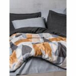 Bedding set - 1 duvet cover 220 x 240 cm + 2 pillowcases 60 x 60 cm - 100% cotton - Grey - Image 4