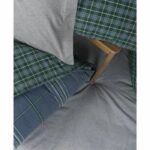 Bedding set - 1 duvet cover 220 x 240 cm + 2 pillowcases 60 x 60 cm - 50% cotton, 50% polyester - Blue - Image 3