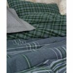 Bedding set - 1 duvet cover 220 x 240 cm + 2 pillowcases 60 x 60 cm - 50% cotton, 50% polyester - Blue - Image 4