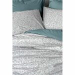 Bedding set - 1 duvet cover 220 x 240 cm + 2 pillowcases 60 x 60 cm - 100% cotton - Mint - Image 2