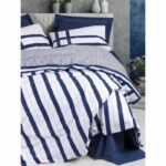 Bedding set - 1 duvet cover 220 x 240 cm + 2 pillowcases 60 x 60 cm - 100% cotton - Blue - Image 3