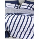 Bedding set - 1 duvet cover 220 x 240 cm + 2 pillowcases 60 x 60 cm - 100% cotton - Blue - Image 4
