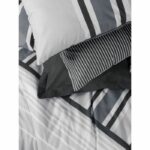 Bedding set - 1 duvet cover 220 x 240 cm + 2 pillowcases 60 x 60 cm - 100% cotton - Anthracite - Image 2