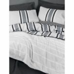 Bedding set - 1 duvet cover 220 x 240 cm + 2 pillowcases 60 x 60 cm - 100% cotton - Anthracite - Image 4