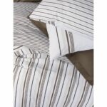 Bedding set - 1 duvet cover 220 x 240 cm + 2 pillowcases 60 x 60 cm - 100% cotton - Brown - Image 3