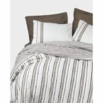 Bedding set - 1 duvet cover 220 x 240 cm + 2 pillowcases 60 x 60 cm - 100% cotton - Brown - Image 4