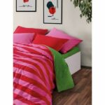 Bedding set - 1 duvet cover 220 x 240 cm + 2 pillowcases 60 x 60 cm - 100% cotton - Pink - Image 3