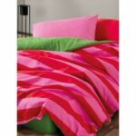 Bedding set - 1 duvet cover 220 x 240 cm + 2 pillowcases 60 x 60 cm - 100% cotton - Pink - Image 4