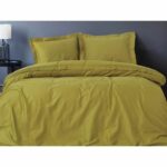 Bedding set - 1 duvet cover 220 x 240 cm + 2 pillowcases 60 x 60 cm - 100% cotton satin - Green - Image 4