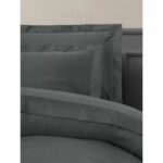 Bedding set - 1 duvet cover 220 x 240 cm + 2 pillowcases 60 x 60 cm - 100% cotton satin - Anthracite - Image 2