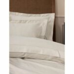 Bedding set - 1 duvet cover 220 x 240 cm + 2 pillowcases 60 x 60 cm - 100% cotton satin - Beige - Image 2