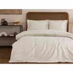 Bedding set - 1 duvet cover 220 x 240 cm + 2 pillowcases 60 x 60 cm - 100% cotton satin - Beige - Image 3