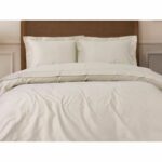 Bedding set - 1 duvet cover 220 x 240 cm + 2 pillowcases 60 x 60 cm - 100% cotton satin - Beige - Image 4