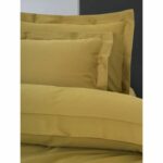 Bedding set - 1 duvet cover 220 x 240 cm + 2 pillowcases 60 x 60 cm - 100% cotton satin - Mustard - Image 2