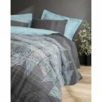 Bedding set - 1 duvet cover 220 x 240 cm + 2 pillowcases 60 x 60 cm - 100% cotton - Anthracite - Image 3