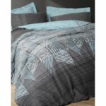 Bedding set - 1 duvet cover 220 x 240 cm + 2 pillowcases 60 x 60 cm - 100% cotton - Anthracite - Image 4