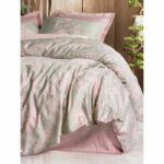 Bedding set - 1 duvet cover 220 x 240 cm + 2 pillowcases 60 x 60 cm - 100% cotton satin - Powder - Image 3