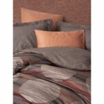 Bedding set - 1 duvet cover 220 x 240 cm + 2 pillowcases 60 x 60 cm - 100% cotton - Cinnamon - Image 2