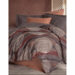 Bedding set - 1 duvet cover 220 x 240 cm + 2 pillowcases 60 x 60 cm - 100% cotton - Cinnamon - Image 3