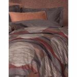 Bedding set - 1 duvet cover 220 x 240 cm + 2 pillowcases 60 x 60 cm - 100% cotton - Cinnamon - Image 4