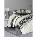 Bedding set – 1 duvet cover 220 x 240 cm + 2 pillowcases 60 x 60 cm – 100% cotton – Anthracite