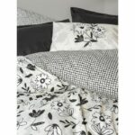 Bedding set - 1 duvet cover 220 x 240 cm + 2 pillowcases 60 x 60 cm - 100% cotton - Black - Image 2