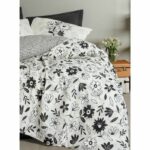 Bedding set - 1 duvet cover 220 x 240 cm + 2 pillowcases 60 x 60 cm - 100% cotton - Black - Image 3