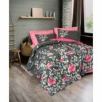 Bedding set - 1 duvet cover 220 x 240 cm + 2 pillowcases 60 x 60 cm - 100% cotton - Pink