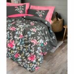 Bedding set - 1 duvet cover 220 x 240 cm + 2 pillowcases 60 x 60 cm - 100% cotton - Pink - Image 3