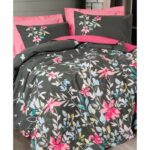 Bedding set - 1 duvet cover 220 x 240 cm + 2 pillowcases 60 x 60 cm - 100% cotton - Pink - Image 4