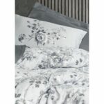 Bedding set - 1 duvet cover 220 x 240 cm + 2 pillowcases 60 x 60 cm - 100% cotton satin - Grey - Image 2