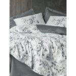 Bedding set - 1 duvet cover 220 x 240 cm + 2 pillowcases 60 x 60 cm - 100% cotton satin - Grey - Image 4