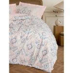 Bedding set - 1 duvet cover 220 x 240 cm + 2 pillowcases 60 x 60 cm - 100% cotton - Salmon - Image 3