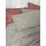 Bedding set - 1 duvet cover 220 x 240 cm + 2 pillowcases 60 x 60 cm - 100% cotton - Red - Image 2